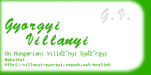 gyorgyi villanyi business card